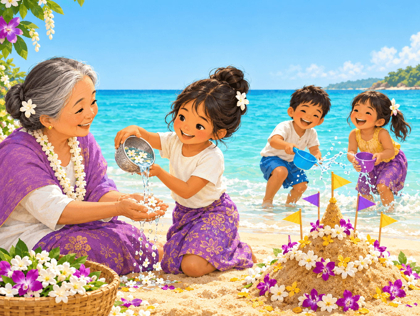 The Songkran Water Blessing